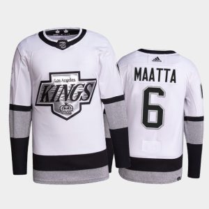 Splendid Adidas Kings #6 Olli Maatta Men's 2021 22 Alternate Authentic NHL Jersey   White