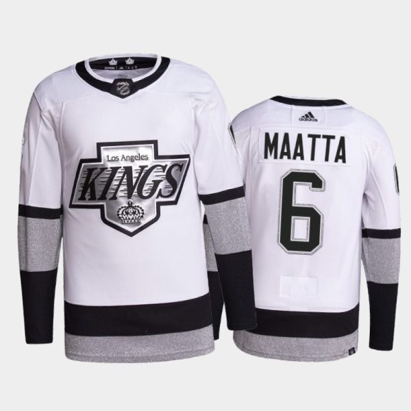 Splendid Adidas Kings #6 Olli Maatta Men's 2021 22 Alternate Authentic NHL Jersey White
