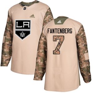 Stunning Adidas Kings #7 Oscar Fantenberg Camo Authentic 2017 Veterans Day Stitched NHL Jersey