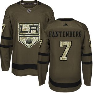 Superior Adidas Kings #7 Oscar Fantenberg Green Salute to Service Stitched NHL Jersey