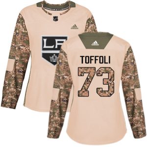 Splendid Adidas Kings #73 Tyler Toffoli Camo Authentic 2017 Veterans Day Women's Stitched NHL Jersey