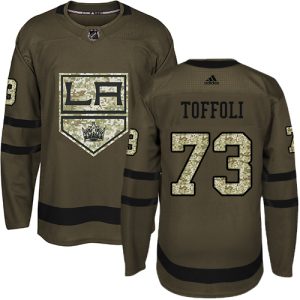Superior Adidas Kings #73 Tyler Toffoli Green Salute to Service Stitched Youth NHL Jersey