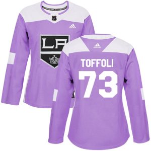 Exquisite Adidas Kings #73 Tyler Toffoli Purple Authentic Fights Cancer Women's Stitched NHL Jersey