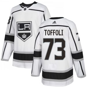 Stunning Adidas Kings #73 Tyler Toffoli White Road Authentic Stitched NHL Jersey