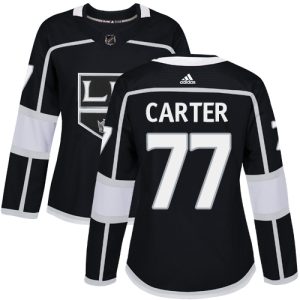 Stunning Adidas Kings #77 Jeff Carter Black Home Authentic Women's Stitched NHL Jersey