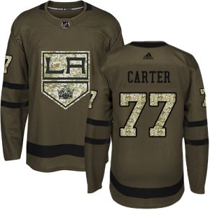 Superior Adidas Kings #77 Jeff Carter Green Salute to Service Stitched NHL Jersey
