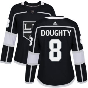 Exceptional Adidas Kings #8 Drew Doughty Black Home Authentic Women's Stitched NHL Jersey