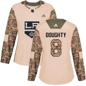 Outstanding Adidas Kings #8 Drew Doughty Camo Authentic 2017 Veterans Day Women's Stitched NHL Jersey