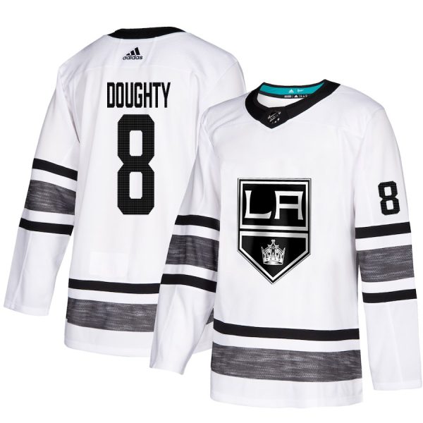 Premium Adidas Kings #8 Drew Doughty White Authentic 2019 All Star Stitched NHL Jersey