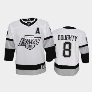Exceptional Adidas Kings #8 Drew Doughty Youth 2021 22 Alternate Game NHL Jersey   White