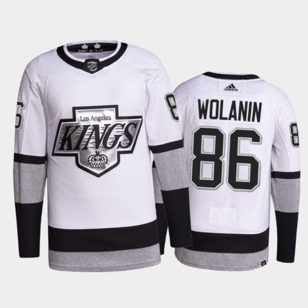 Splendid Adidas Kings #86 Christian Wolanin Men's 2021 22 Alternate Authentic NHL Jersey White