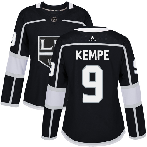 Magnificent Adidas Kings #9 Adrian Kempe Black Home Authentic Women's Stitched NHL Jersey