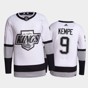 Splendid Adidas Kings #9 Adrian Kempe Men's 2021 22 Alternate Authentic NHL Jersey   White