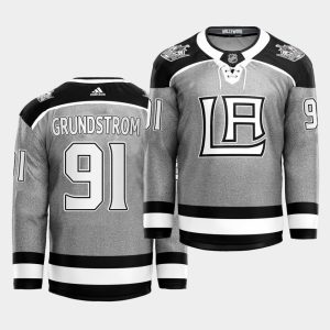 First - rate Adidas Kings #91 Carl Grundstrom 2021 City Concept NHL Stitched Jersey   Black