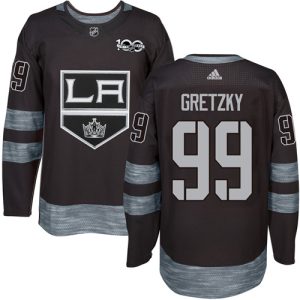Exquisite Adidas Kings #99 Wayne Gretzky Black 1917 2017 100th Anniversary Stitched NHL Jersey