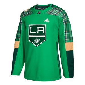 Stunning Adidas Kings Blank adidas Green St. Patrick's Day Authentic Practice Stitched NHL Jersey