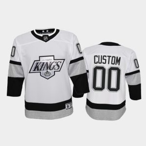 Exquisite Adidas Kings Custom Youth 2021 22 Alternate Game NHL Jersey   White