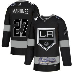 Magnificent Adidas Kings X Dodgers #27 Alec Martinez Black Authentic City Joint Name Stitched NHL Jersey