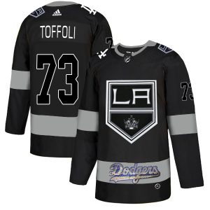 Stunning Adidas Kings X Dodgers #73 Tyler Toffoli Black Authentic City Joint Name Stitched NHL Jersey