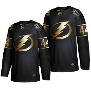 Gorgeous Adidas Lightning #44 Jan Rutta Men's 2019 Black Golden Edition Authentic Stitched NHL Jersey
