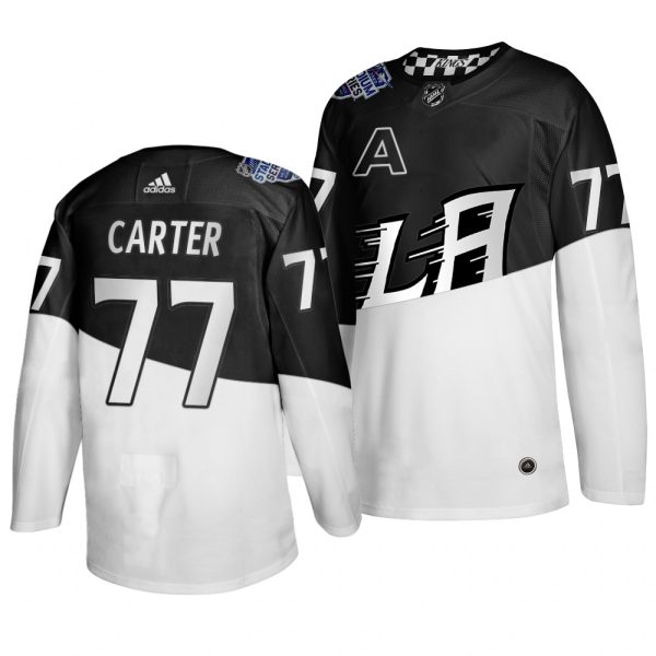 Exquisite Adidas Los Angeles Kings #77 Jeff Carter Men's 2020 Stadium Series White Black Stitched NHL Jersey