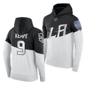 Stunning Adidas Los Angeles Kings #9 Adrian Kempe Men's 2020 Stadium Series White Black NHL Hoodie