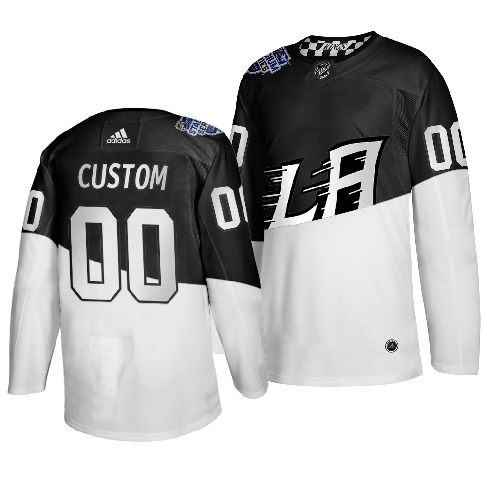 Stunning Adidas Los Angeles Kings Custom Men's 2020 Stadium Series White Black Stitched NHL Jersey