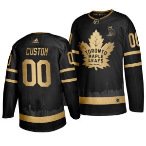 Gorgeous Adidas Maple Leafs Custom Men's 2019 Black Golden Edition OVO Branded Stitched NHL Jersey