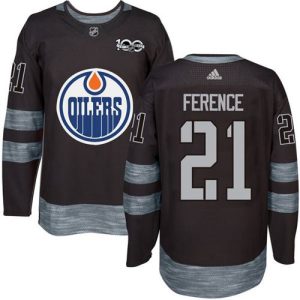 Exceptional Adidas Oilers #21 Andrew Ference Black 1917 2017 100th Anniversary Stitched NHL Jersey