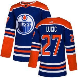 Splendid Adidas Oilers #27 Milan Lucic Royal Alternate Authentic Stitched NHL Jersey