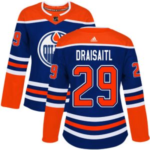 Superior Adidas Oilers #29 Leon Draisaitl Royal Alternate Authentic Women's Stitched NHL Jersey