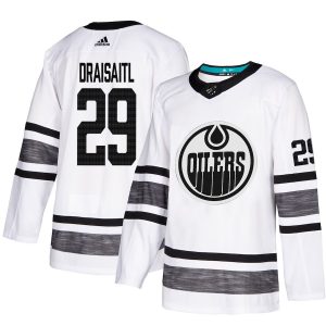 Premium Adidas Oilers #29 Leon Draisaitl White Authentic 2019 All Star Stitched NHL Jersey