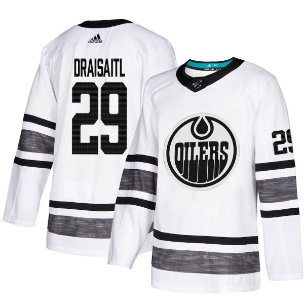 Premium Adidas Oilers #29 Leon Draisaitl White Authentic 2019 All Star Stitched NHL Jersey