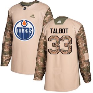 Exceptional Adidas Oilers #33 Cam Talbot Camo Authentic 2017 Veterans Day Stitched Youth NHL Jersey