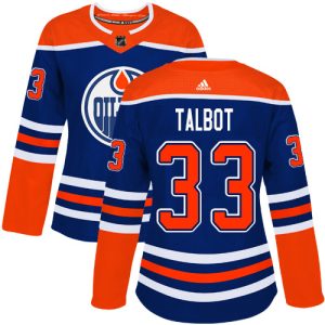 Splendid Adidas Oilers #33 Cam Talbot Royal Alternate Authentic Women's Stitched NHL Jersey