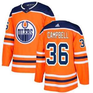 Superior Adidas Oilers #36 Jack Campbell Orange Home Authentic Stitched NHL Jersey