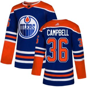 First - rate Adidas Oilers #36 Jack Campbell Royal Alternate Authentic Stitched Youth NHL Jersey