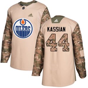 Splendid Adidas Oilers #44 Zack Kassian Camo Authentic 2017 Veterans Day Stitched NHL Jersey