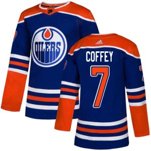 Outstanding Adidas Oilers #7 Paul Coffey Royal Blue Alternate Authentic Stitched NHL Jersey