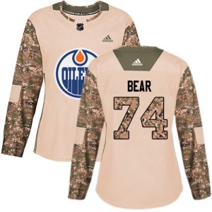 First - rate Adidas Oilers #74 Ethan Bear Camo Authentic 2017 Veterans Day Women's Stitched NHL Jersey