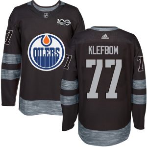 Superior Adidas Oilers #77 Oscar Klefbom Black 1917 2017 100th Anniversary Stitched NHL Jersey