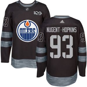 First - rate Adidas Oilers #93 Ryan Nugent Hopkins Black 1917 2017 100th Anniversary Stitched NHL Jersey