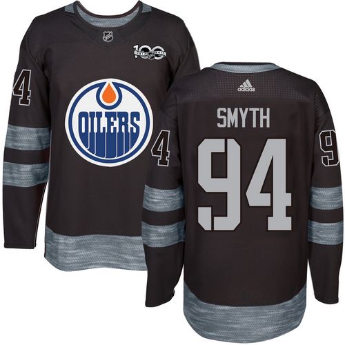 Splendid Adidas Oilers #94 Ryan Smyth Black 1917 2017 100th Anniversary Stitched NHL Jersey