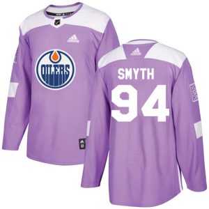 First - rate Adidas Oilers #94 Ryan Smyth Purple Authentic Fights Cancer Stitched NHL Jersey