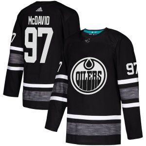 Stunning Adidas Oilers #97 Connor McDavid Black Authentic 2019 All Star Stitched NHL Jersey