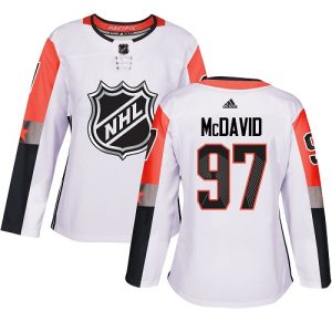 Splendid Adidas Oilers #97 Connor McDavid White 2018 All Star Pacific Division Authentic Women's Stitched NHL Jersey