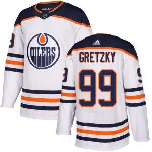 Superior Adidas Oilers #99 Wayne Gretzky White Road Authentic Stitched Youth NHL Jersey