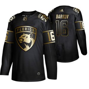 Stunning Adidas Panthers #16 Aleksander Barkov Men's 2019 Black Golden Edition Authentic Stitched NHL Jersey