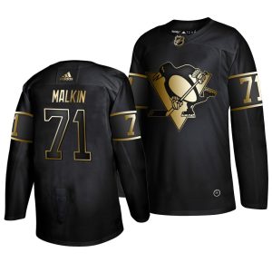 Outstanding Adidas Penguins #71 Evgeni Malkin Men's 2019 Black Golden Edition Authentic Stitched NHL Jersey