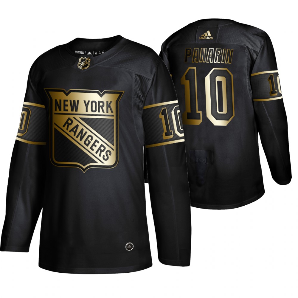 Outstanding Adidas Rangers #10 Artemi Panarin Men's 2019 Black Golden Edition Authentic Stitched NHL Jersey